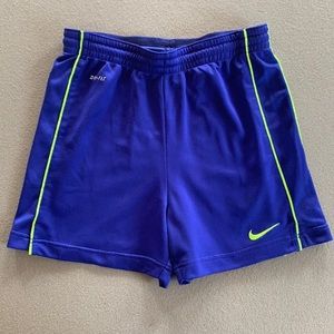 Nike Dri-Fit Athletic Shorts Womens Extra Small XS Blue Yellow
